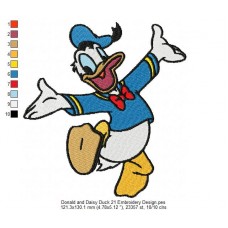 Donald and Daisy Duck 21 Embroidery Design